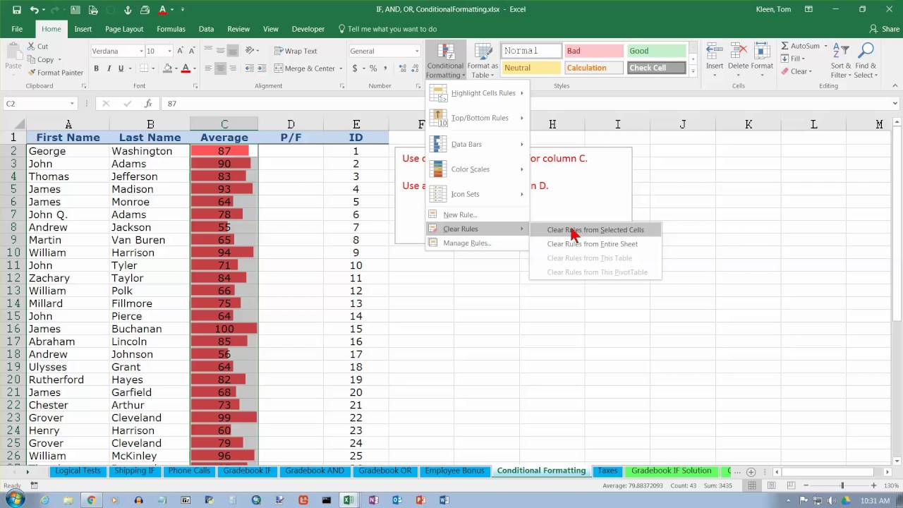conditional formatting in excel 2016 for mac